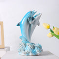 Dolphin Family Resin Statue Decorative Craft for Home, Bedroom, Living Room, Study, or Entrance Table Decor