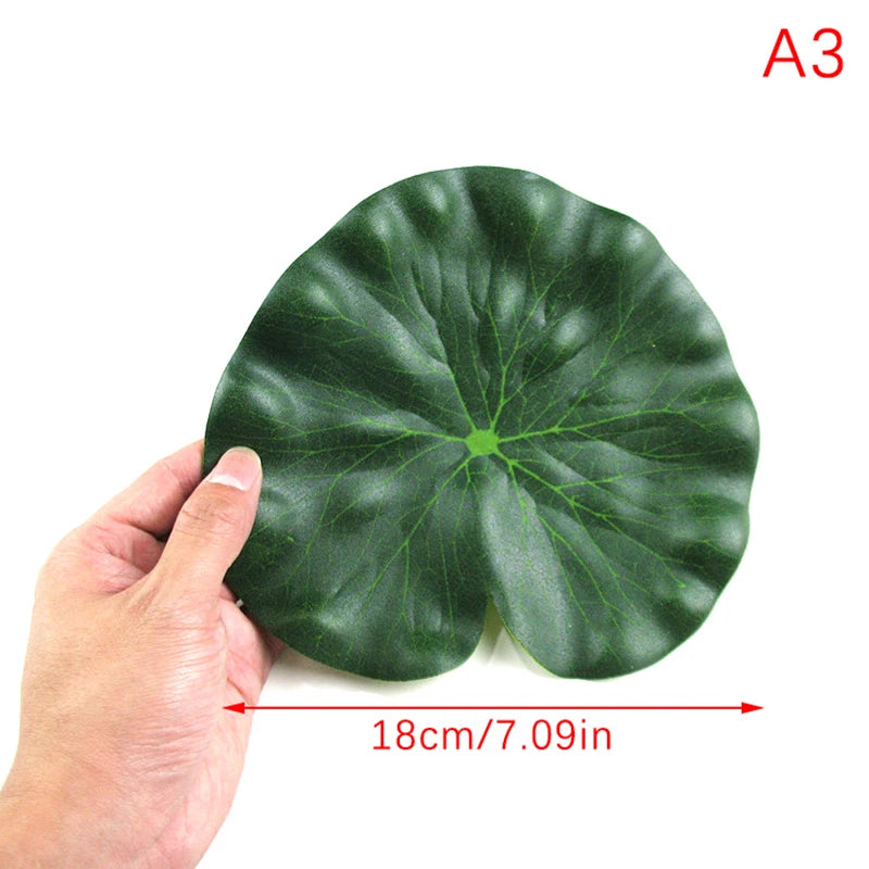 Artificial Floating Lotus Leaves Fake Foliage Plant 10/15/18/28/40cm EVA Green Round Lotus Leaf Garden Pond Pool Decor