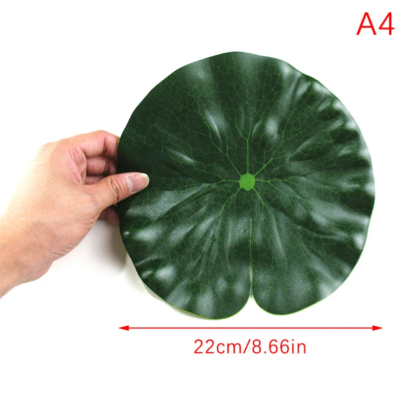 Artificial Floating Lotus Leaves Fake Foliage Plant 10/15/18/28/40cm EVA Green Round Lotus Leaf Garden Pond Pool Decor