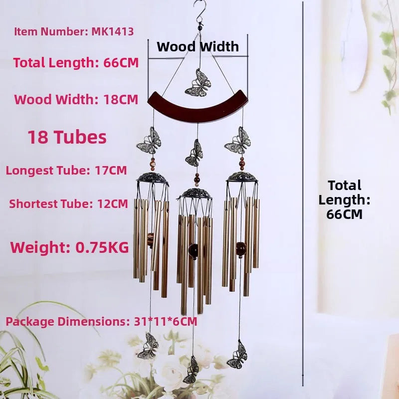 Creative Metal Wind Chimes Home Decor Outdoor Garden Hanging Ornaments Door Decorations Bell Pendants Tibetan Style