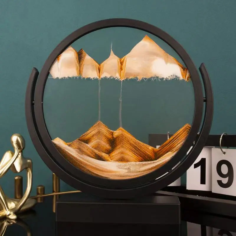 8-inch liquid art 3D quicksand painter home decoration, the best gift for birthday graduation, desk decoration