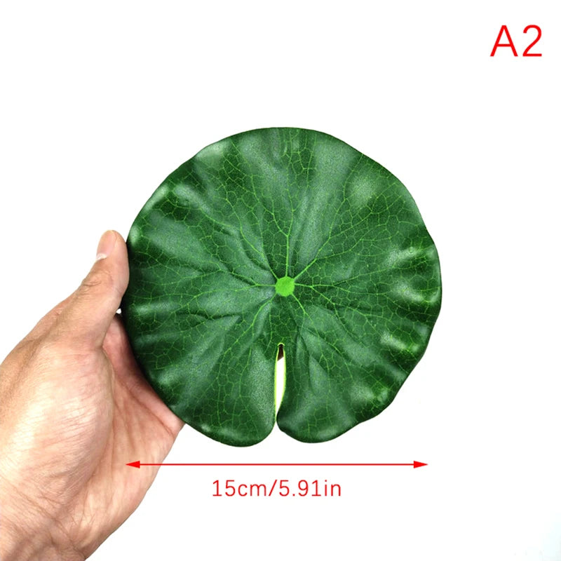 Artificial Floating Lotus Leaves Fake Foliage Plant 10/15/18/28/40cm EVA Green Round Lotus Leaf Garden Pond Pool Decor