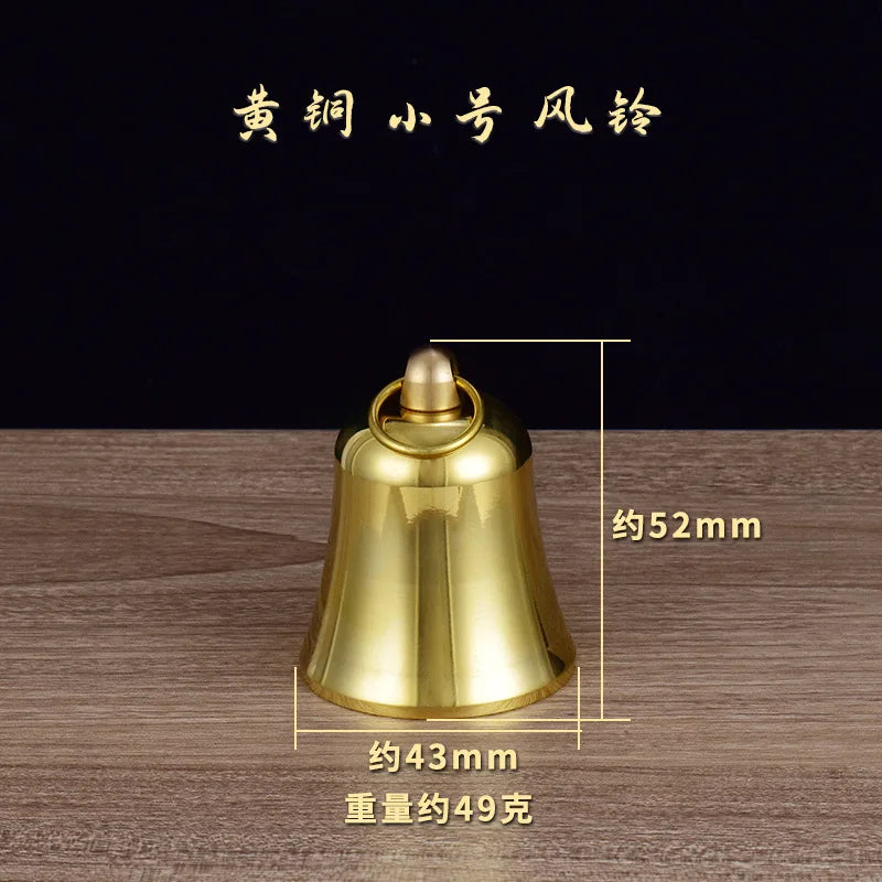 Pure Copper Handheld Bell Wooden Handle School Bell Class Change Bell Large Class Bell Traditional Chinese Style Home Decor