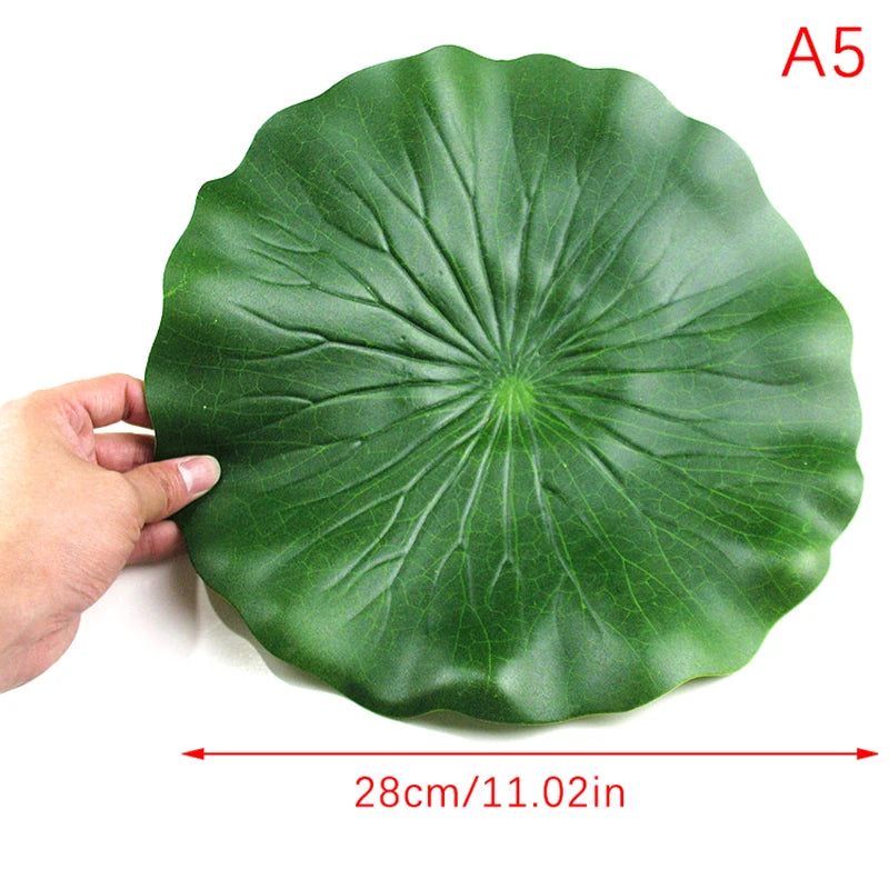 Artificial Floating Lotus Leaves Fake Foliage Plant 10/15/18/28/40cm EVA Green Round Lotus Leaf Garden Pond Pool Decor