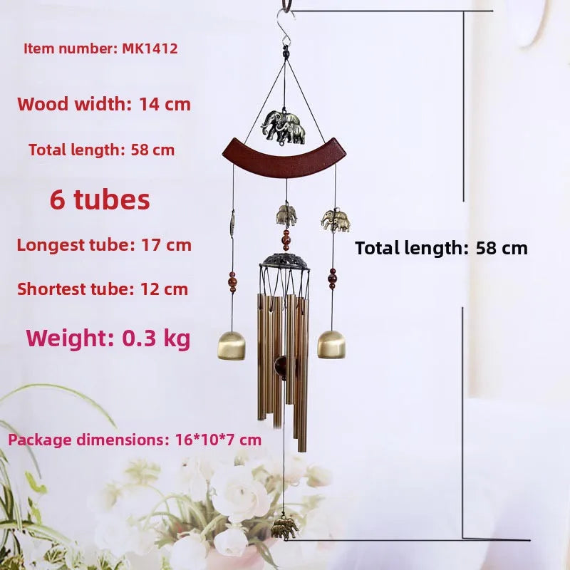 Creative Metal Wind Chimes Home Decor Outdoor Garden Hanging Ornaments Door Decorations Bell Pendants Tibetan Style