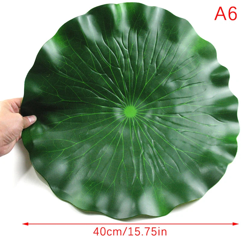 Artificial Floating Lotus Leaves Fake Foliage Plant 10/15/18/28/40cm EVA Green Round Lotus Leaf Garden Pond Pool Decor