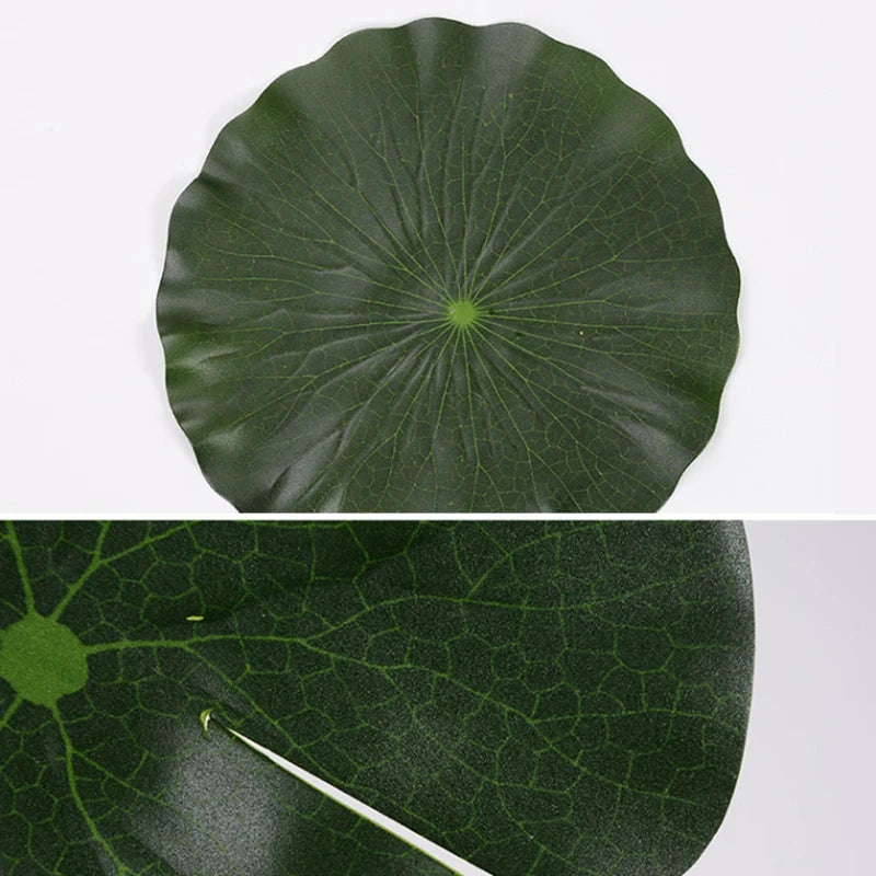 Artificial Floating Lotus Leaves Fake Foliage Plant 10/15/18/28/40cm EVA Green Round Lotus Leaf Garden Pond Pool Decor