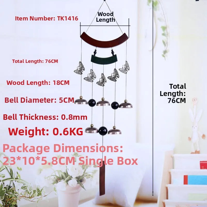 Creative Metal Wind Chimes Home Decor Outdoor Garden Hanging Ornaments Door Decorations Bell Pendants Tibetan Style
