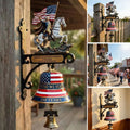 250th Anniversary Commemorative Doorbell 1776-2026 Hangable Manual Ring Decorative Bell Vintage for Collectors and Patriotic