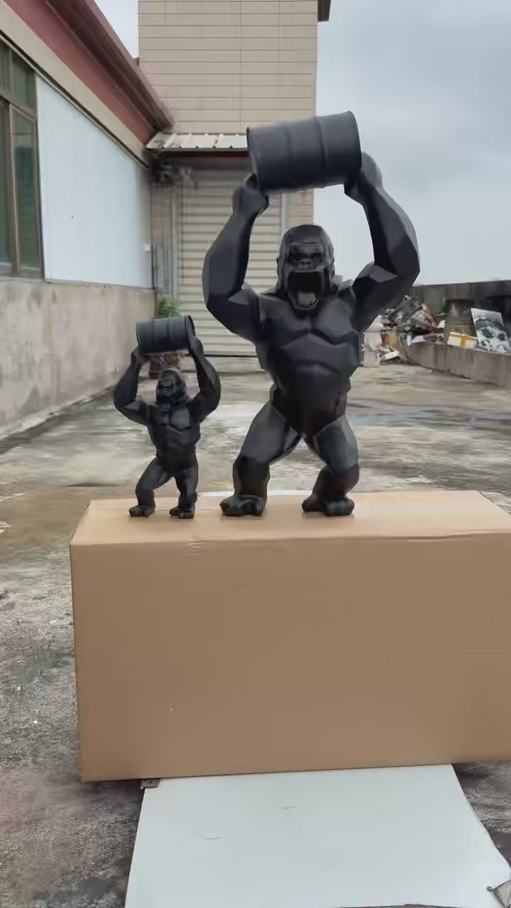 Escultura de mono de Animal creativo, estatua de resina de simulación, adornos coleccionables de arte, estatuilla, decoración de