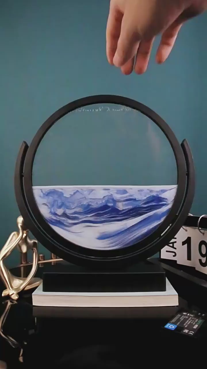 8-inch liquid art 3D quicksand painter home decoration, the best gift for birthday graduation, desk decoration